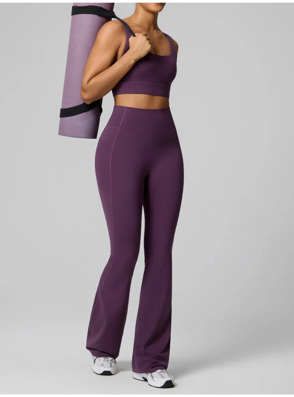 Women's High Waist Shaping Yoga Flare Pants with Pocket