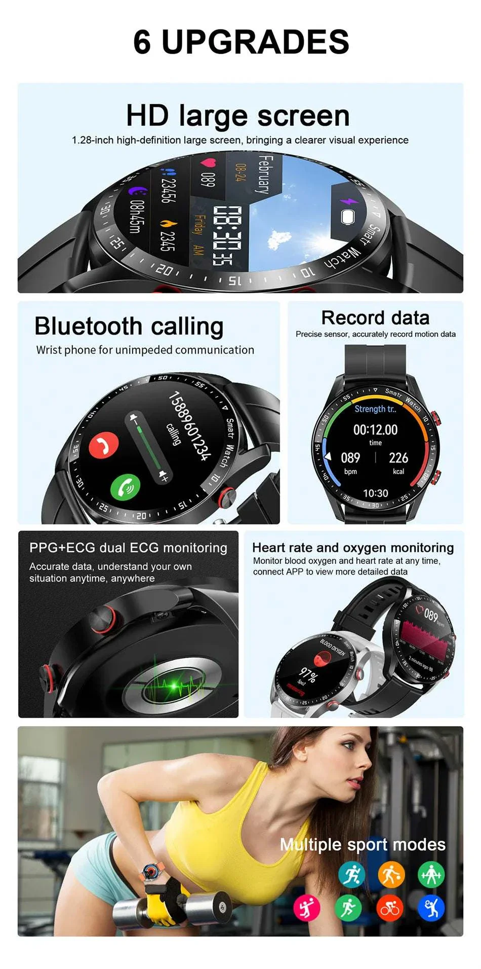 Prestige Pro ECG+PPG Smartwatch with Steel Bracelet
