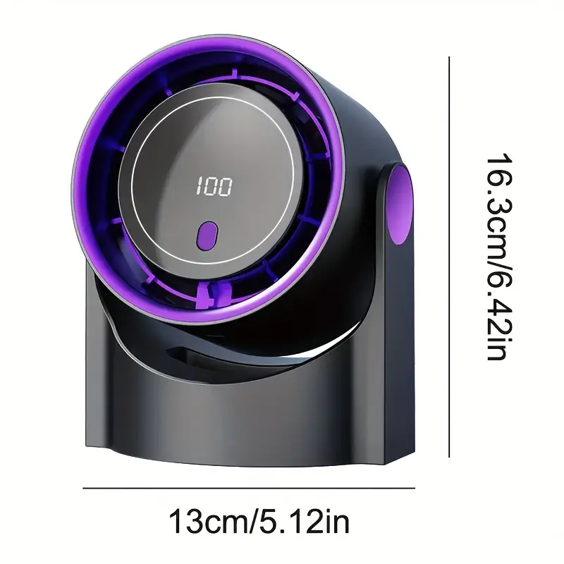 100 speed adjustable high speed turbine fan digital display rechargeable USB Fan - wall mountable