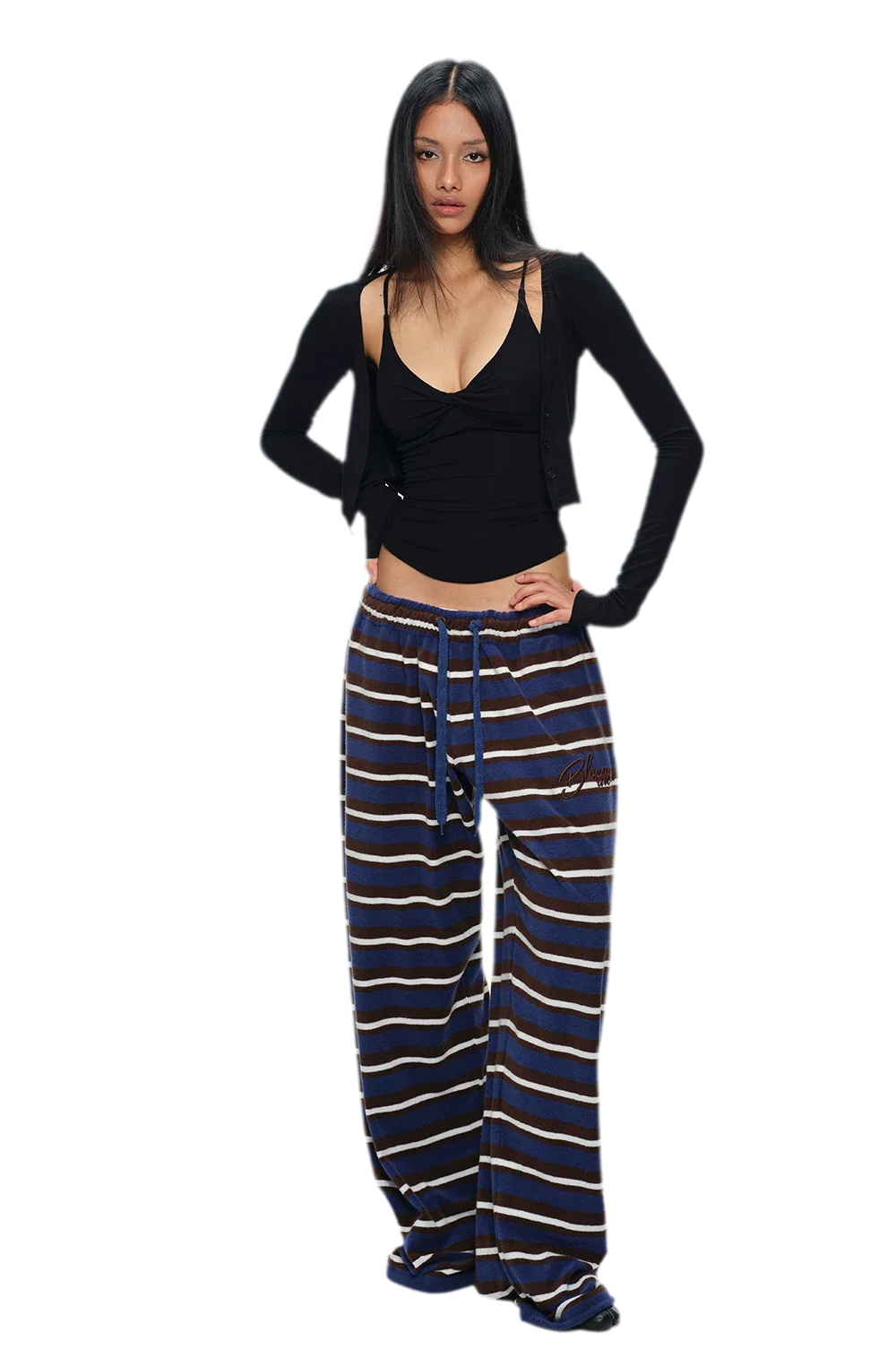 Twisted Bust Camisole Cardigan Set