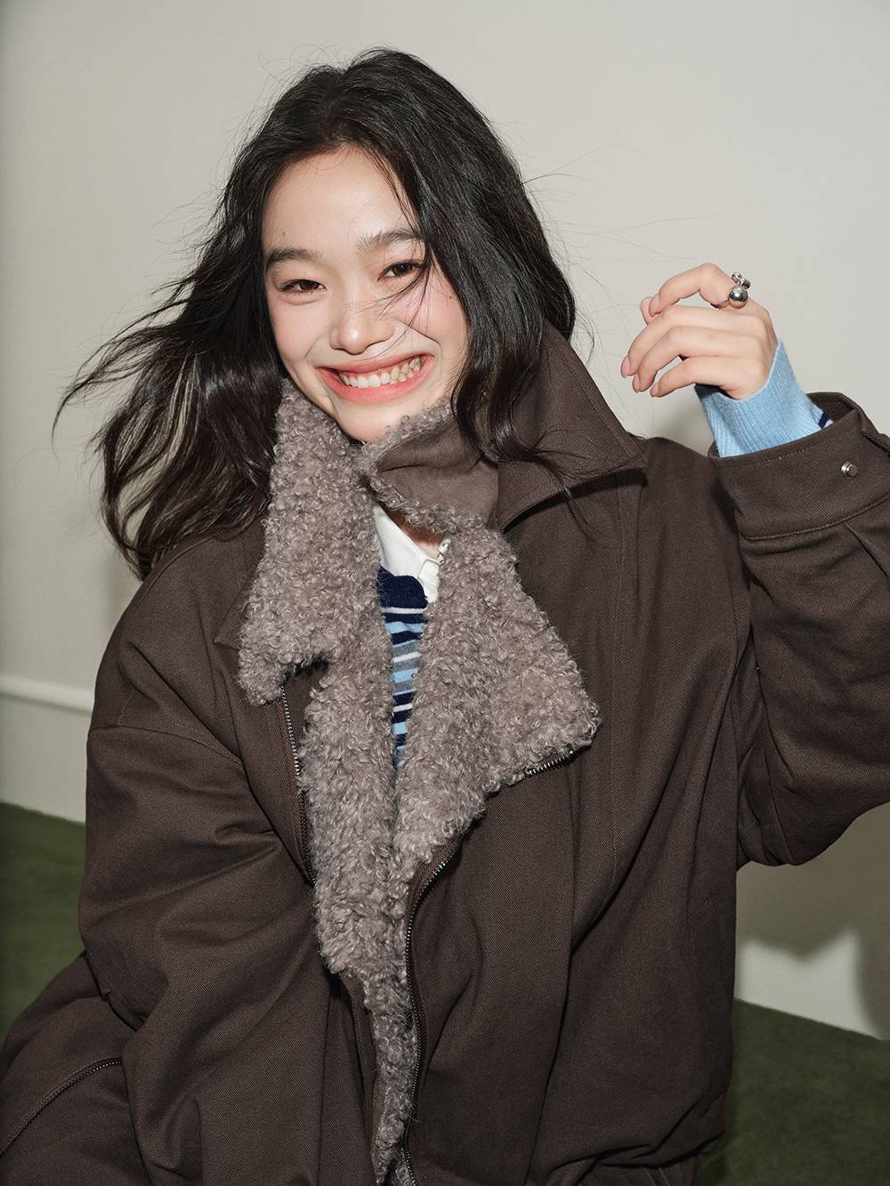 Faux Fur Collar Jacket