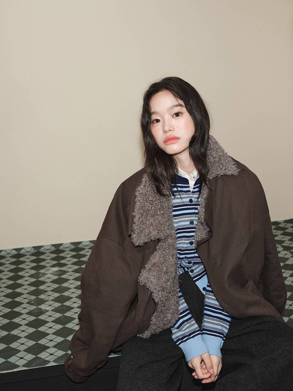 Faux Fur Collar Jacket