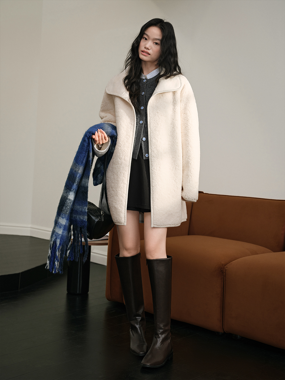 Double Layer Mid-Length Coat