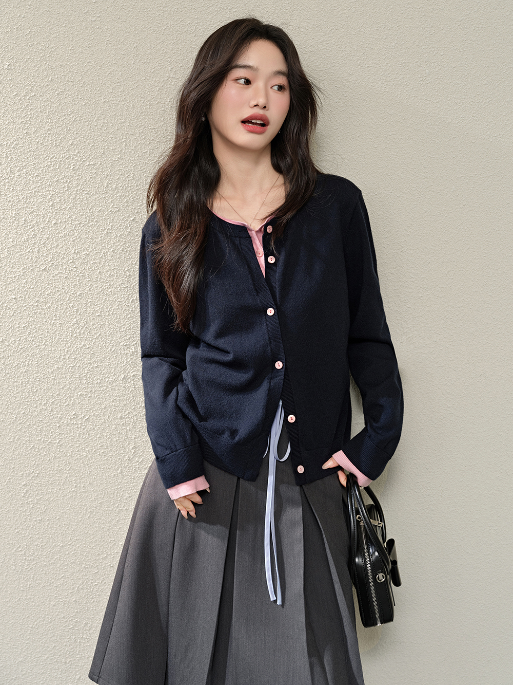 Fake Two-piece Cardigan