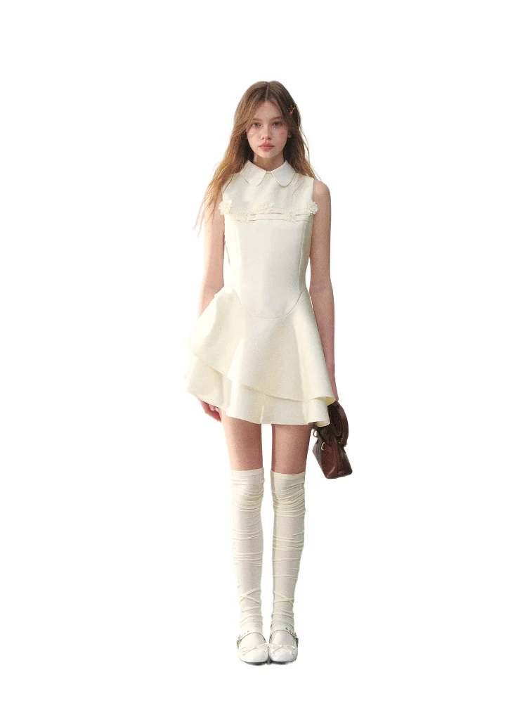 Sleeveless Round Neck Princess Bubble Dress