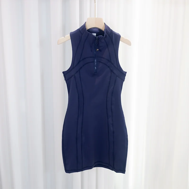 Women's tennis skirt sports sleeveless fitness quick drying breathable short skirt