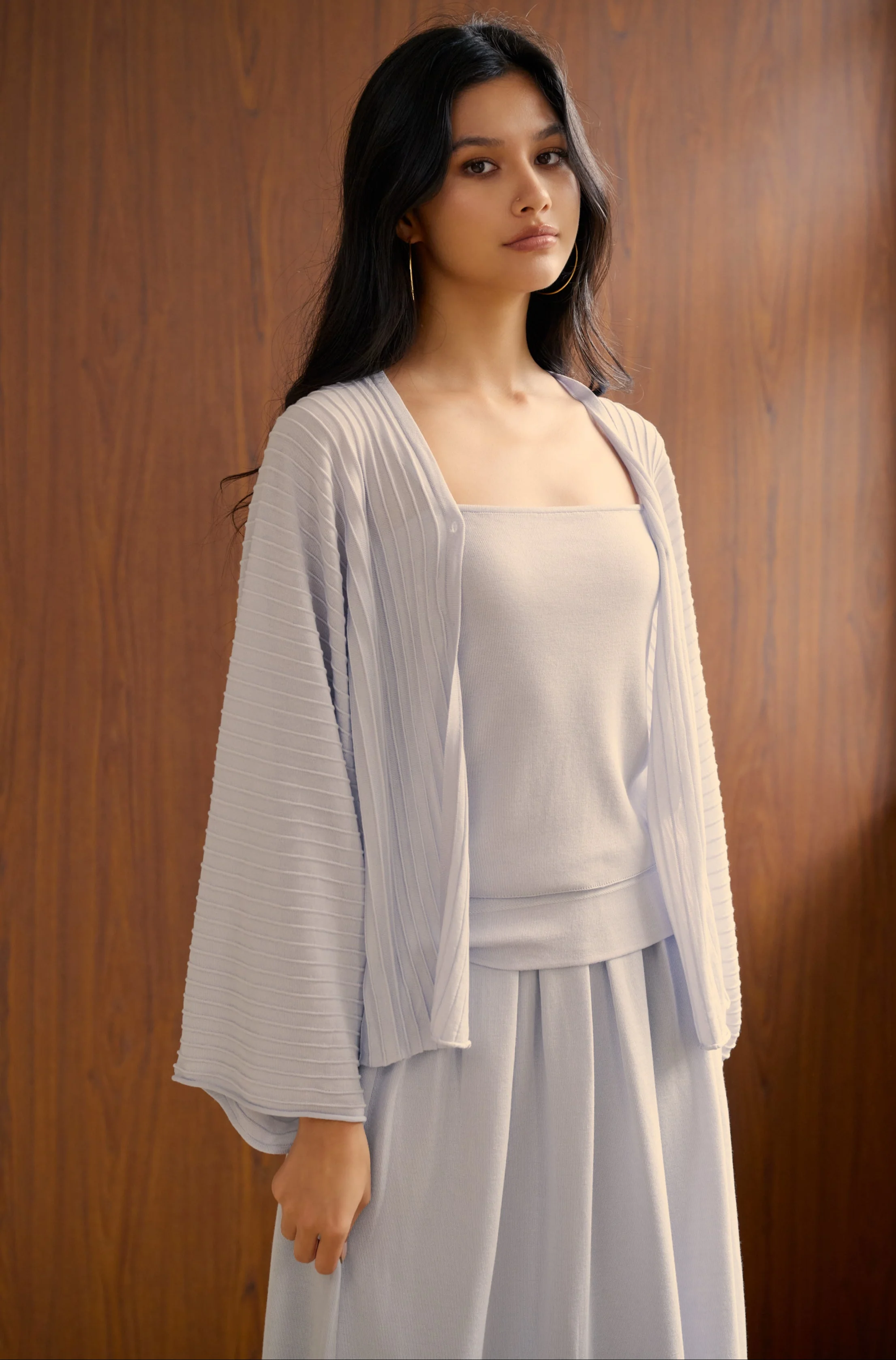 Cool breeze knit top in blue