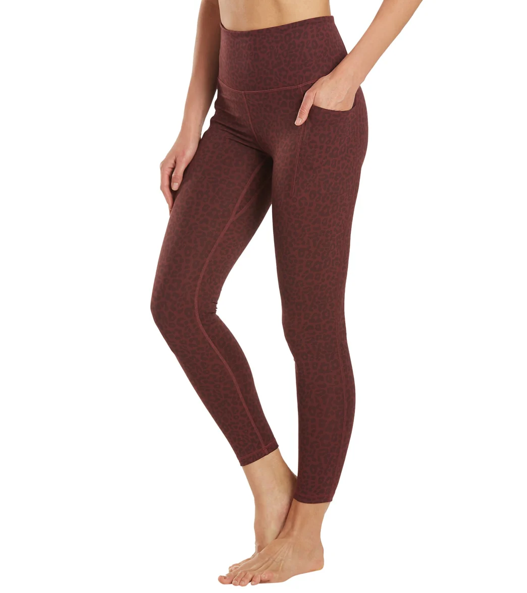 Everyday Yoga Uphold Cheetah High Waisted 7/8 Leggings With Pockets 25