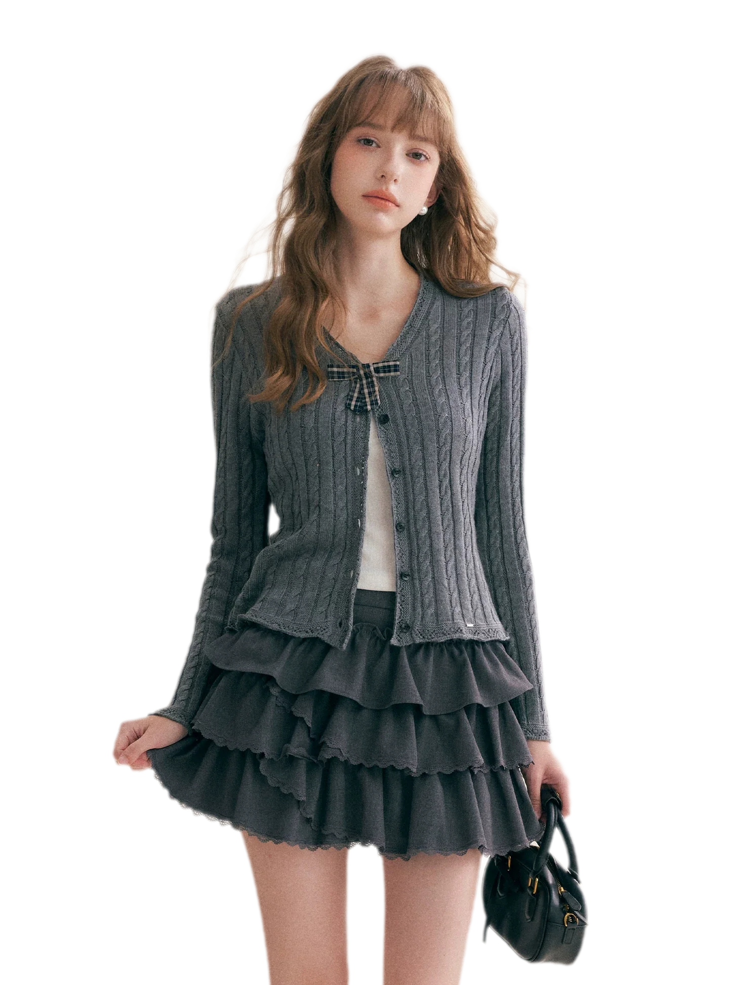 Layered Ruffle A-Line Skirt