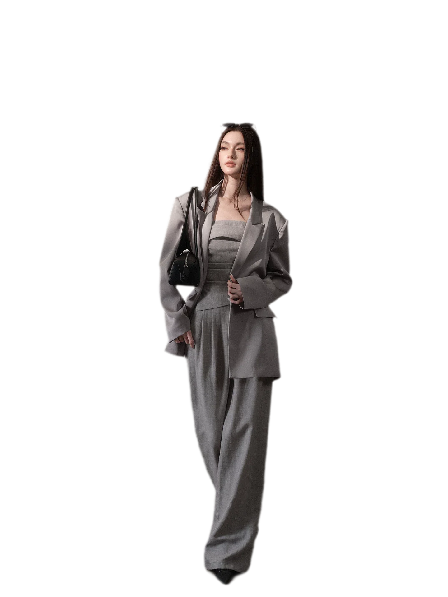 Satin Sash Relaxed Blazer