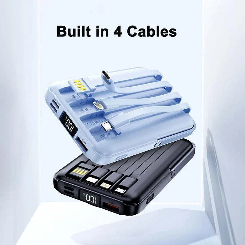 MagStream Pro 30000mAh Magnetic Power Bank with Built-in Cables & Stand