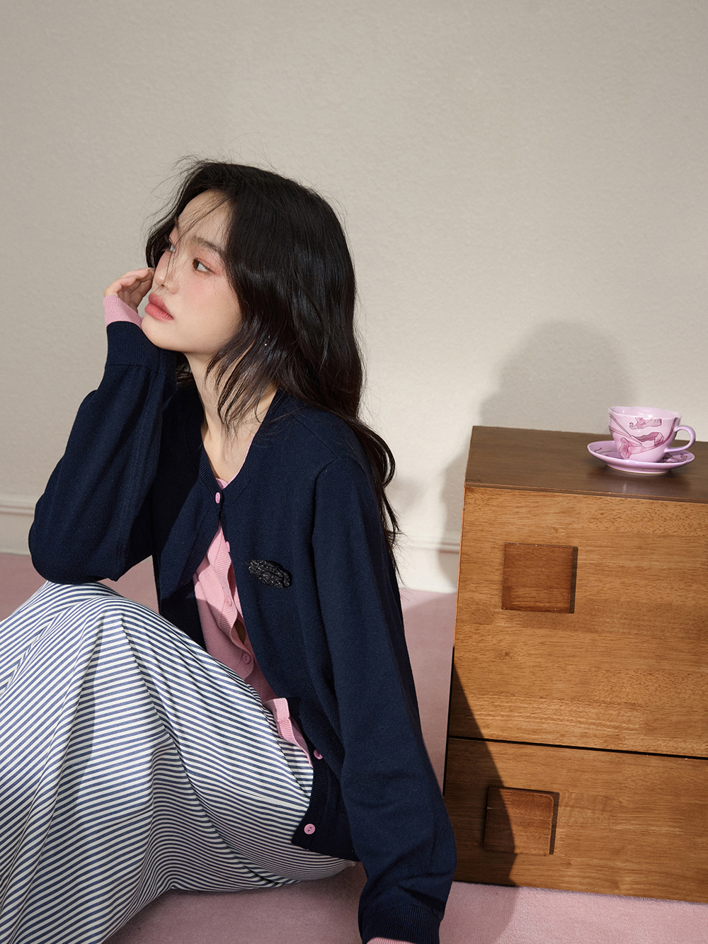 Fake Two-piece Cardigan