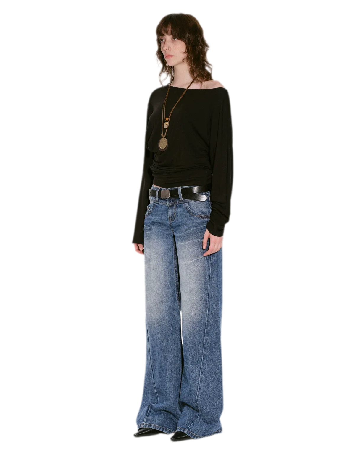 Lyocell Off-Shoulder Cropped Top