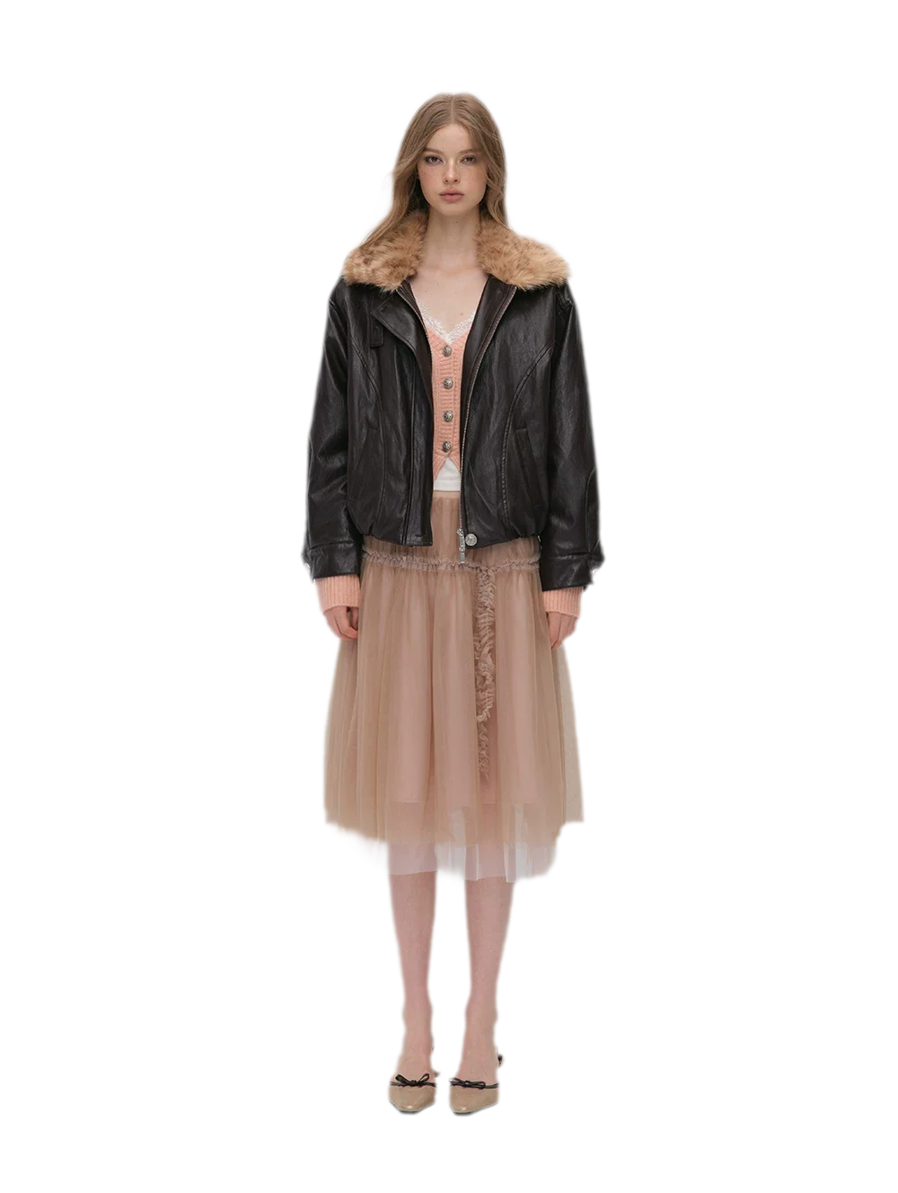 Metallic Leopard Collar Jacket