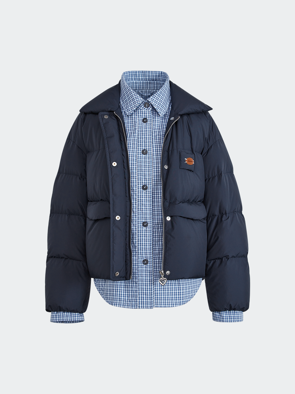 Layered Look Puffer Jacket