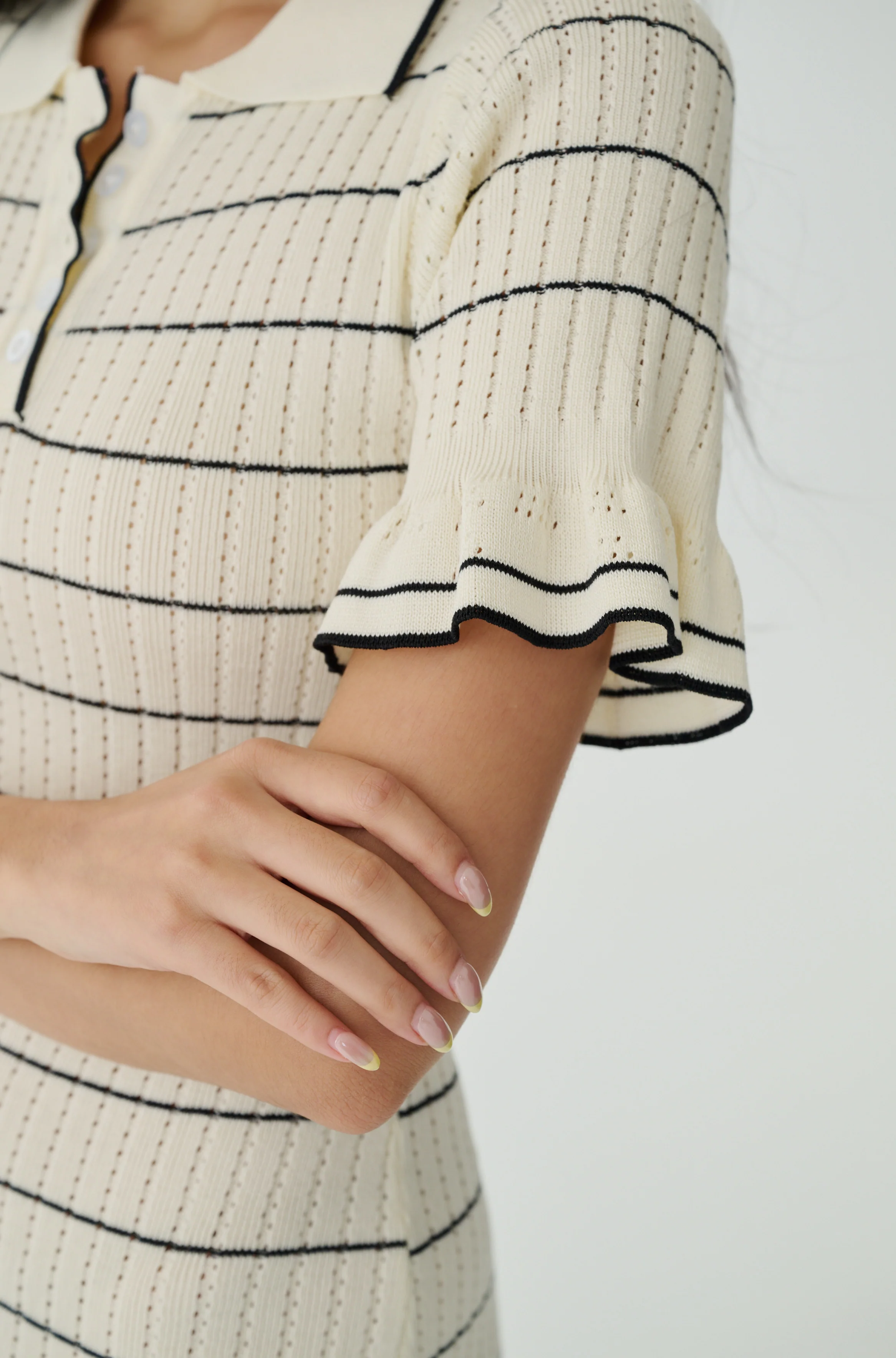 Raffles garden stripes knit dress