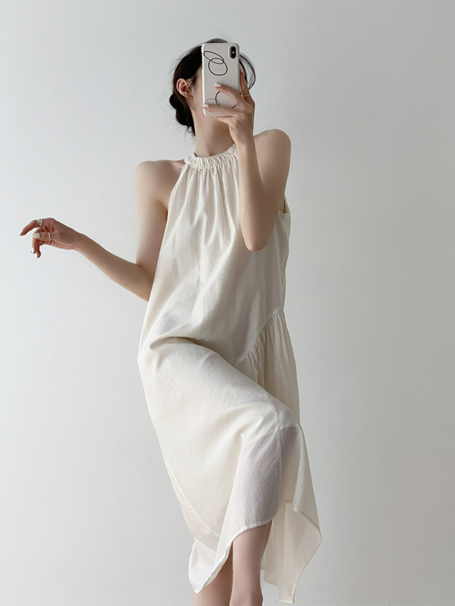 Xandya Halter Neck Ruffle Dress