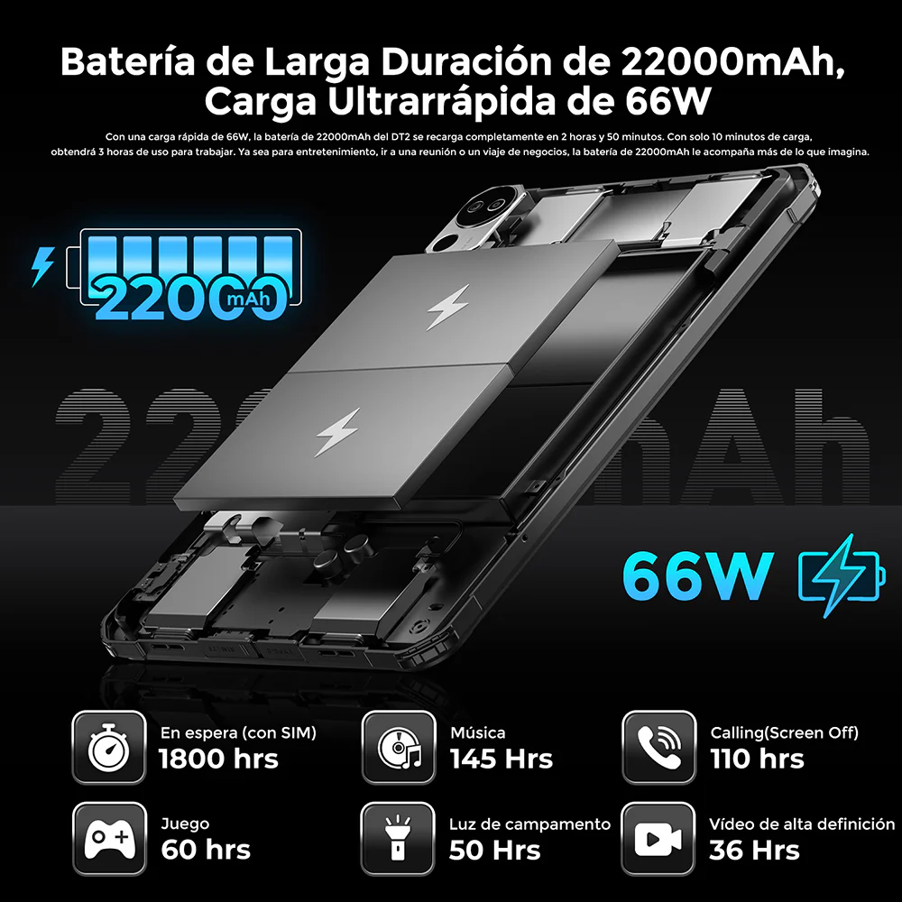 Tablet Fossibot Dt2 10.4 Robusta 22000mah 66w 12gb + 256gb