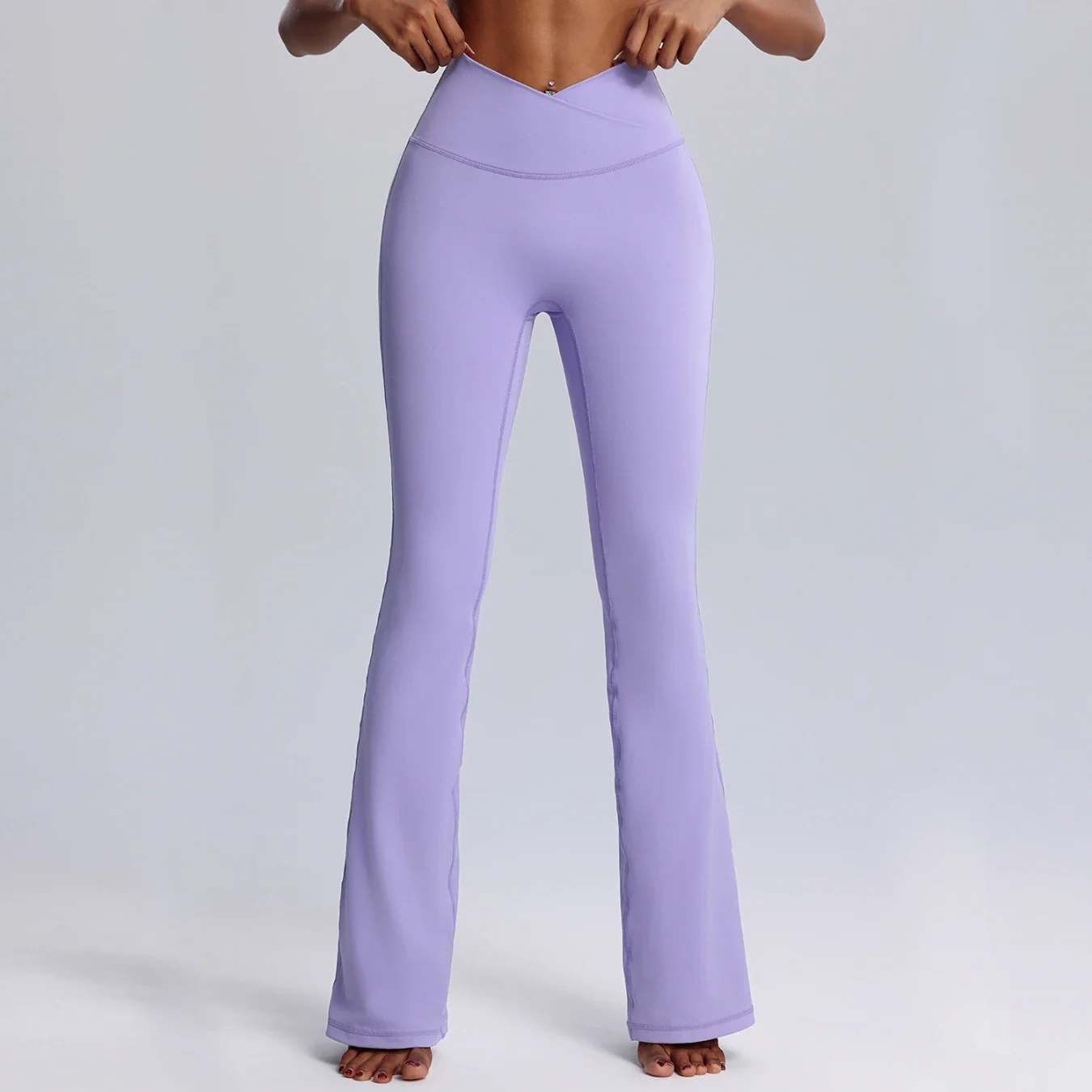 New Cross Waist Yoga Fitness Flared Pants