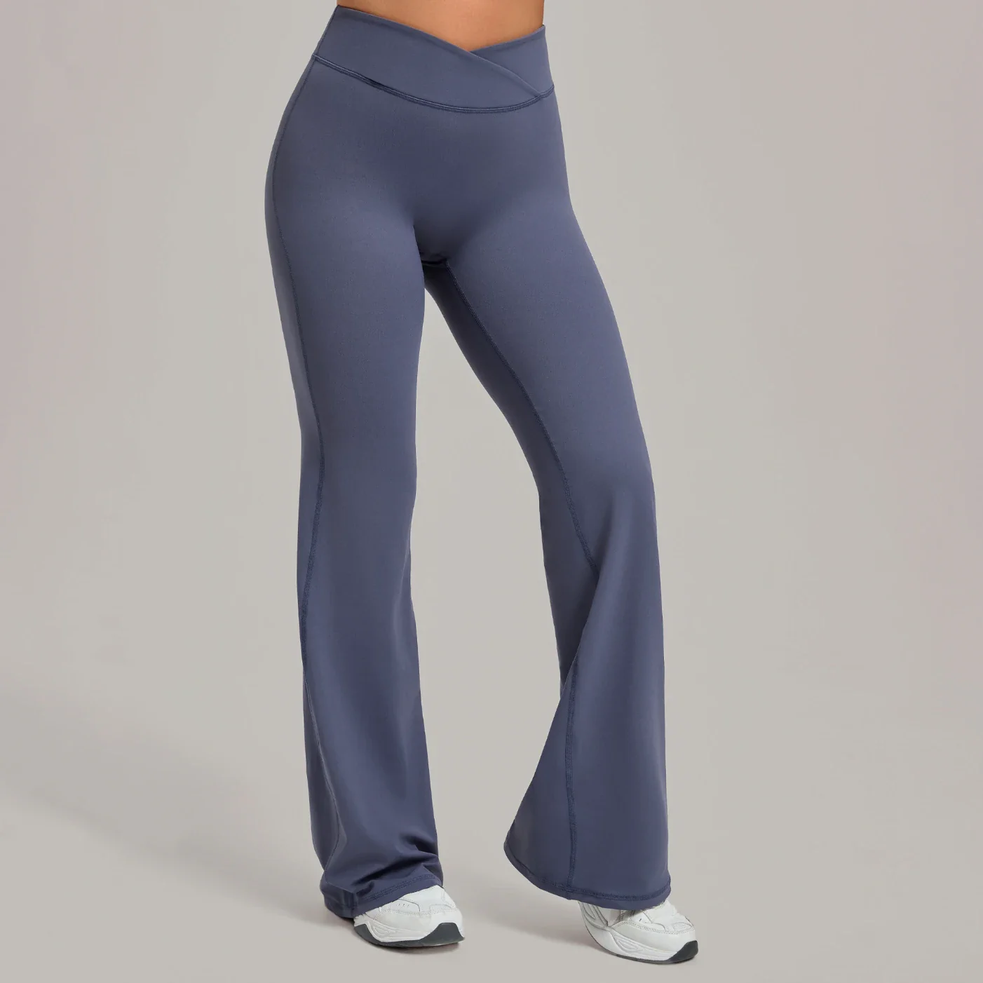 Women's High Waist Crossover Flare Yoga Pants