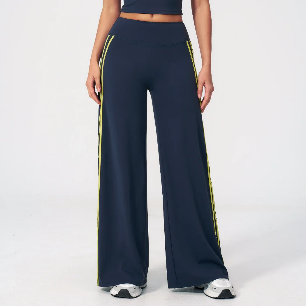Women's Contrast Color Wide Leg Yoga Pants