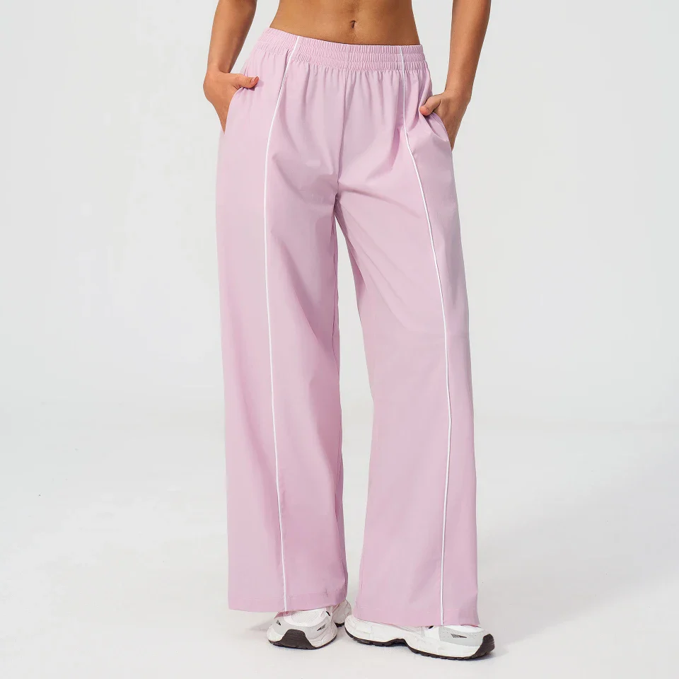 Color-Block Women's Yoga Pants – UV Sun Protection & Loose Fit ZC3598