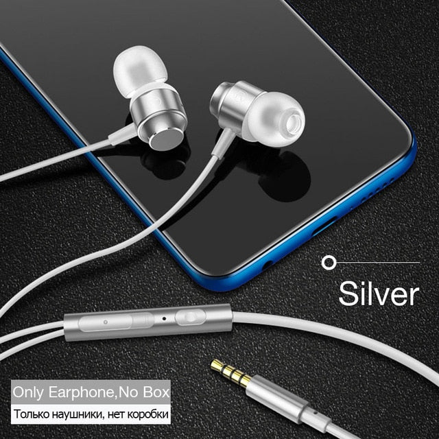 In ear Earphone Wired Super Bass Sound Earbud Headphone with Microphone