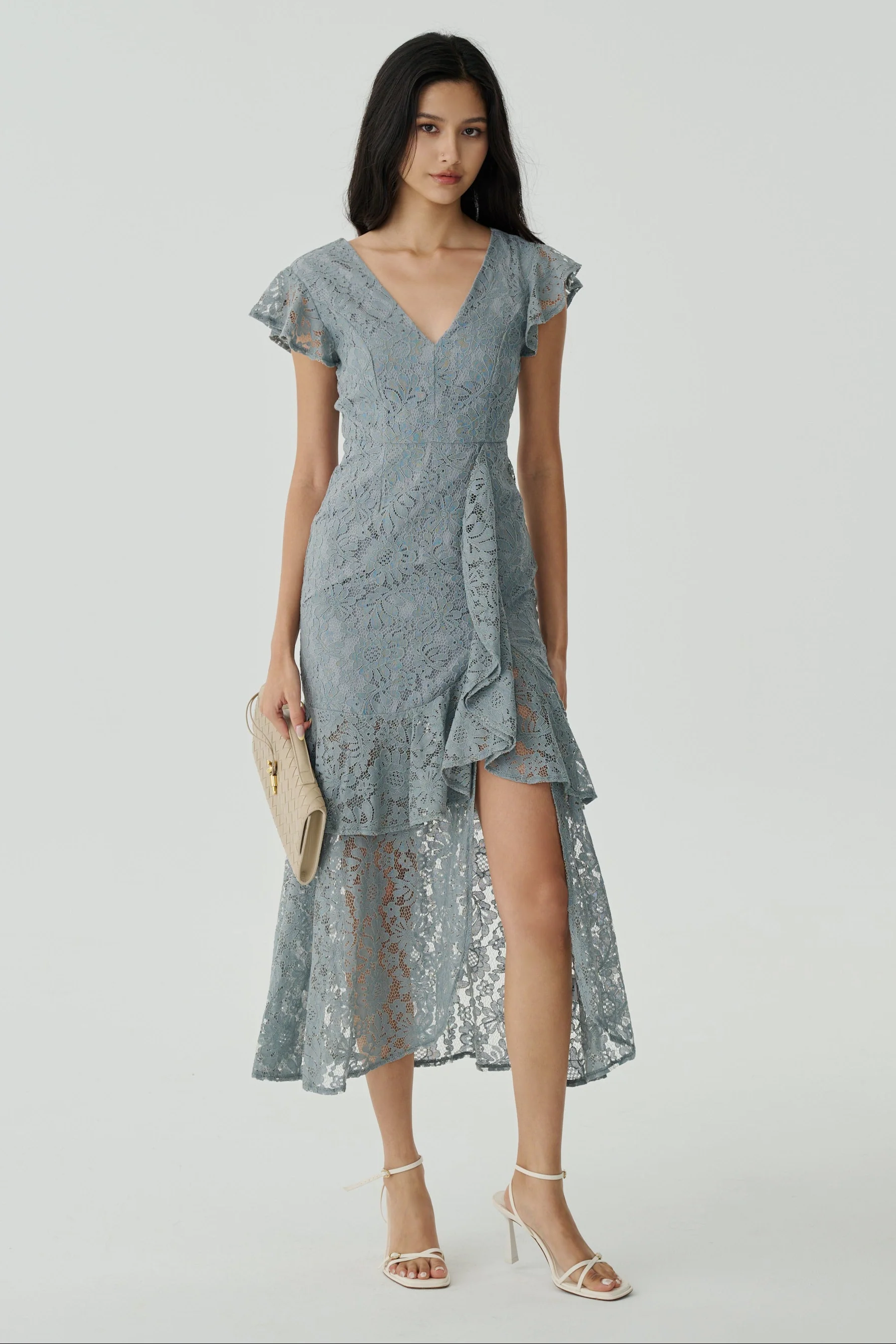 A love letter lace dress in blue