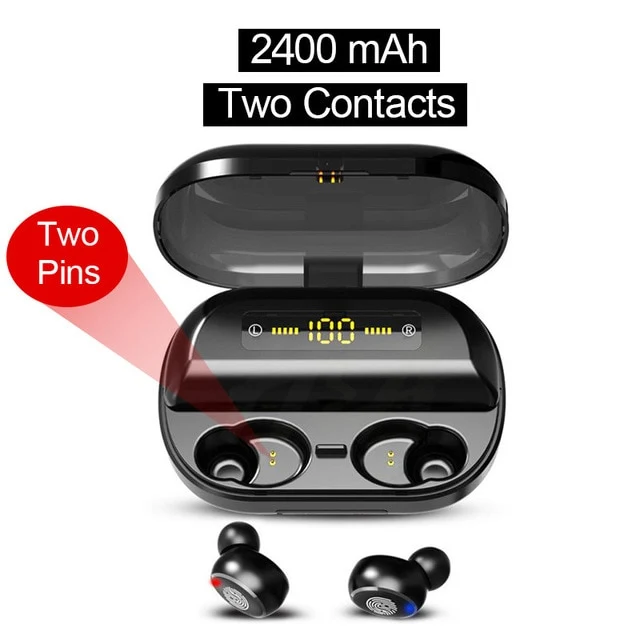 LIGE TWS 5.0 Bluetooth 9D Stereo Earphone Wireless Earphones IPX7 Waterproof Earphones Sport Handsfree With 4000mAh Power Bank