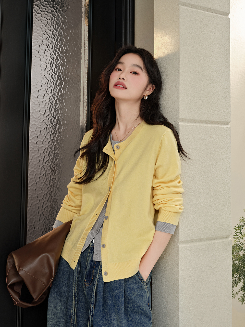 Fake Two-piece Cardigan