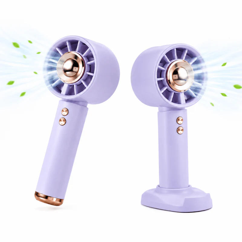 1200mAh Turbo Fan with Phone Holder Base Rechargeable Personal Fan Mini Handheld Fan Pocket Fans