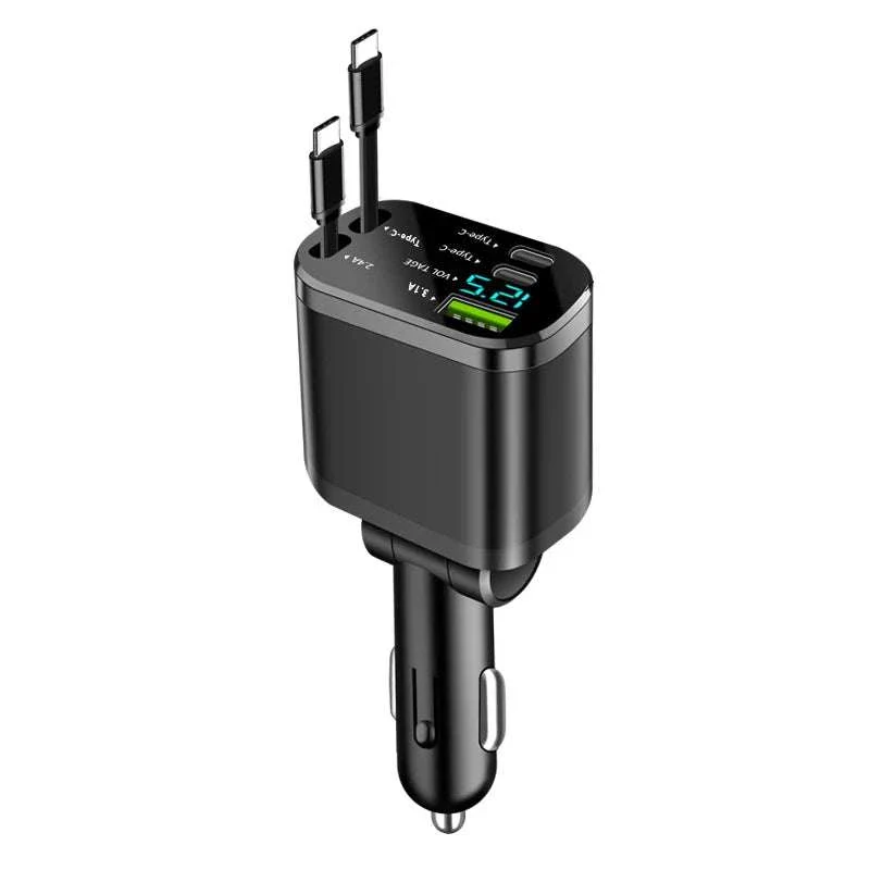 5-in-1 Retractable Fast Car Charger