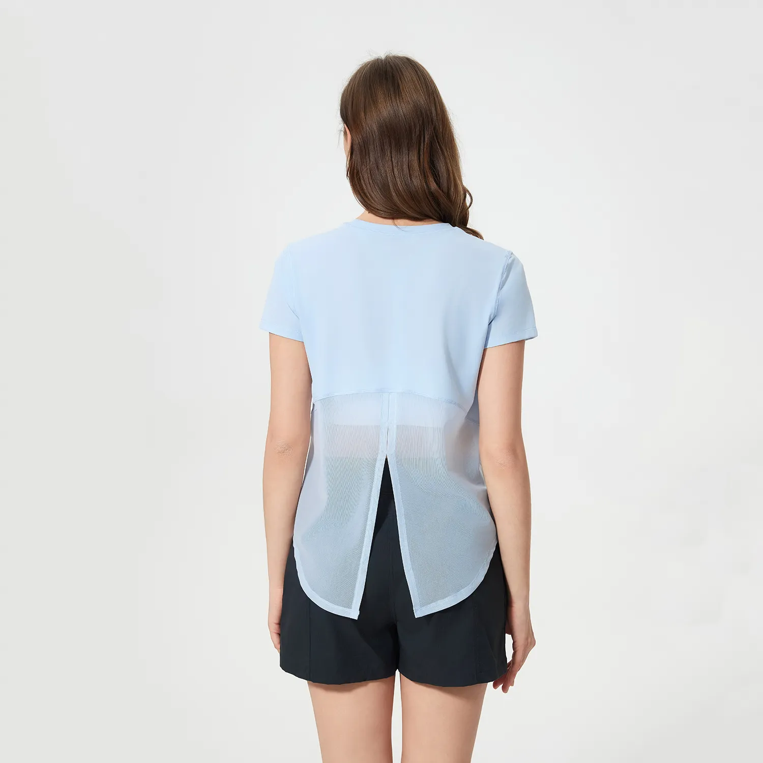 Yoga Short Sleeve Top with Mesh Back