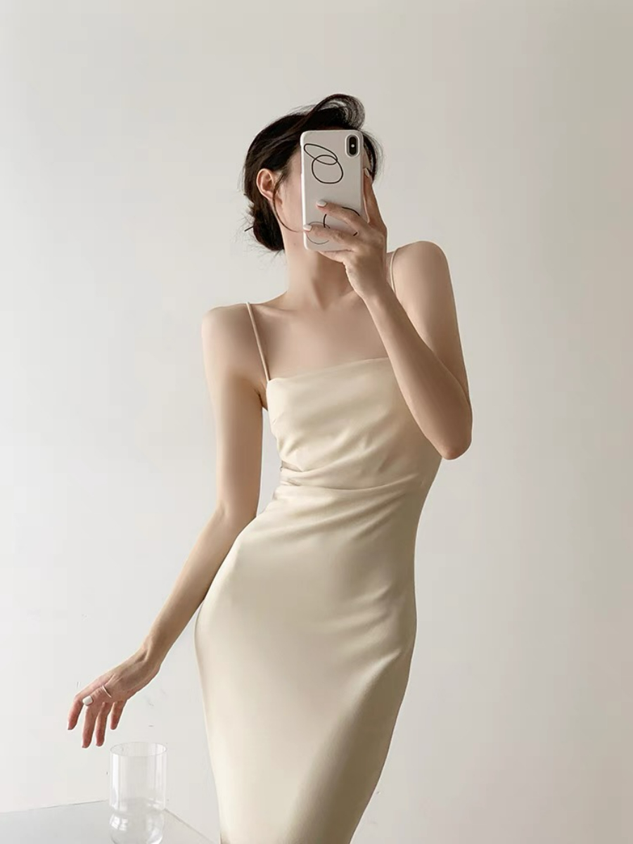 Xona Side Ruched Cami Dress