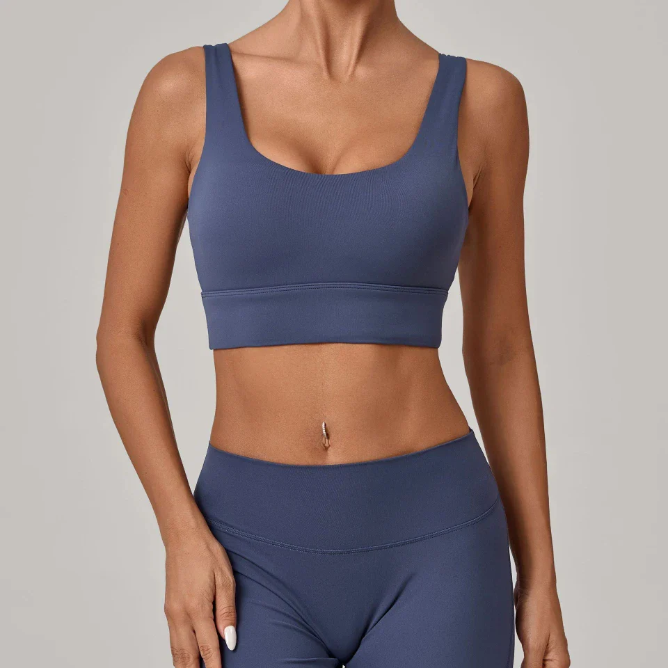 Women's Wide Hem High Support Open Back Yoga Bra