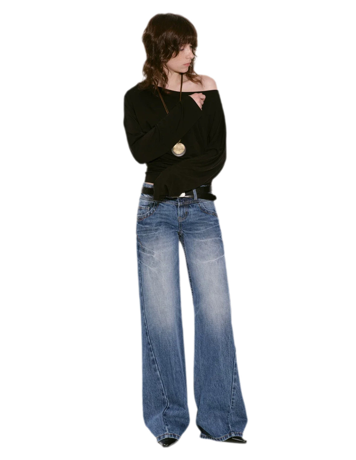 Lyocell Off-Shoulder Cropped Top