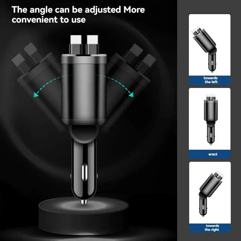 5-in-1 Retractable Fast Car Charger