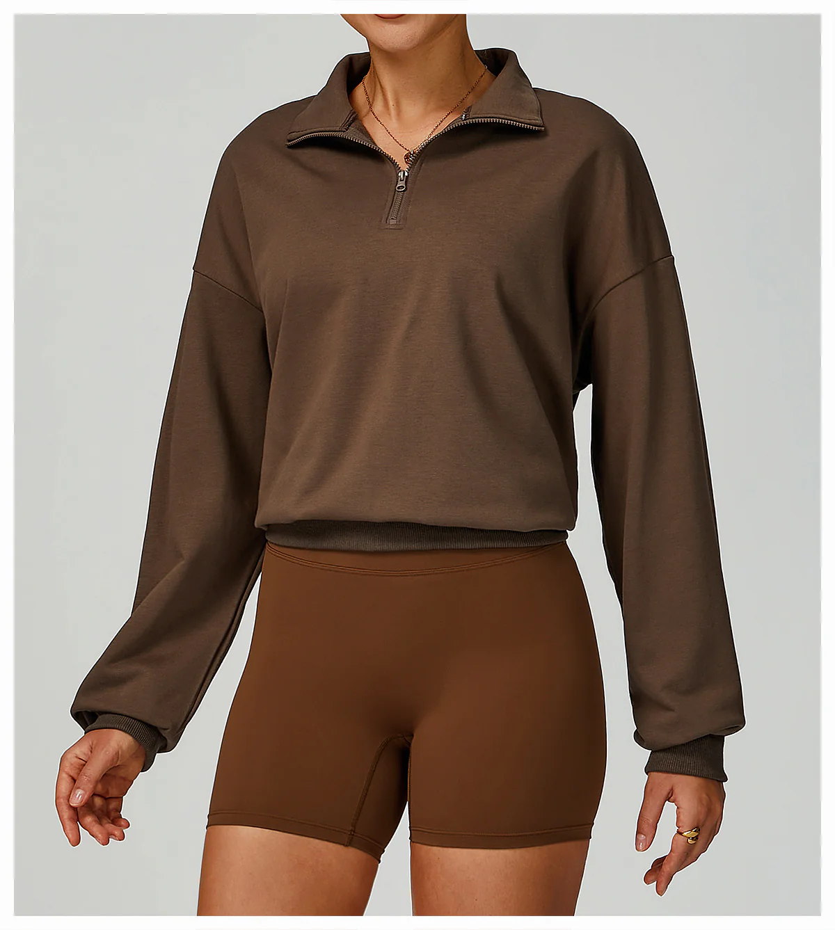 Women's Fall Winter Half Zip Up Sweatshirt