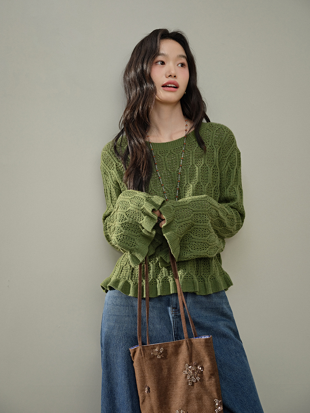 Ruffle Knit Top