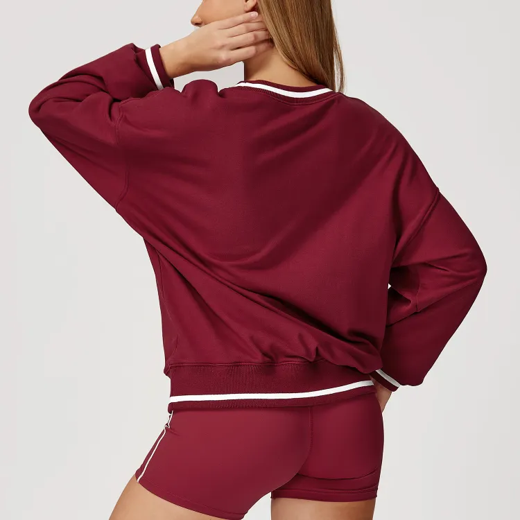 Autumn Contrast Color Leisure Windproof Sweatshirt