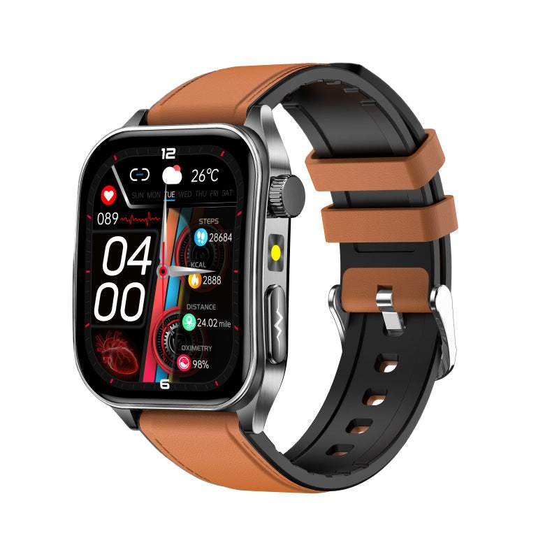 Dual-Head Laser Health ECG Uric Acid Blood Lipid HRV Bluetooth Watch