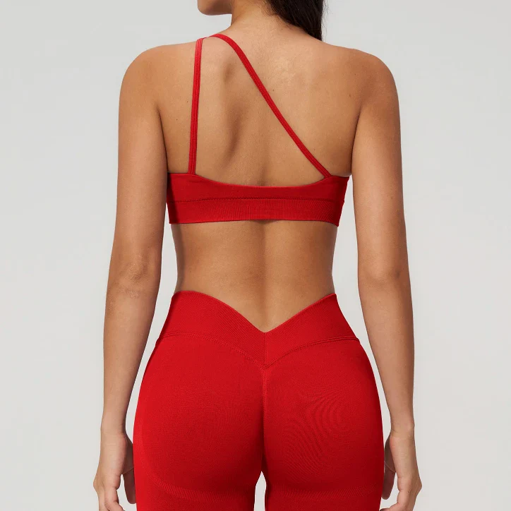 Spring New One Shoulder Pretty-Back Yoga Bra