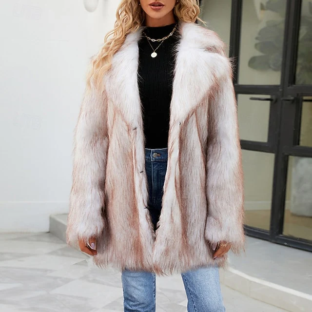 Fur Women's Faux Warm Comfortable Coat Furs