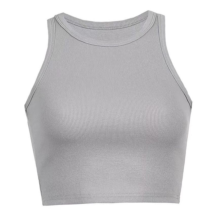 Top Cropped Tank Plain