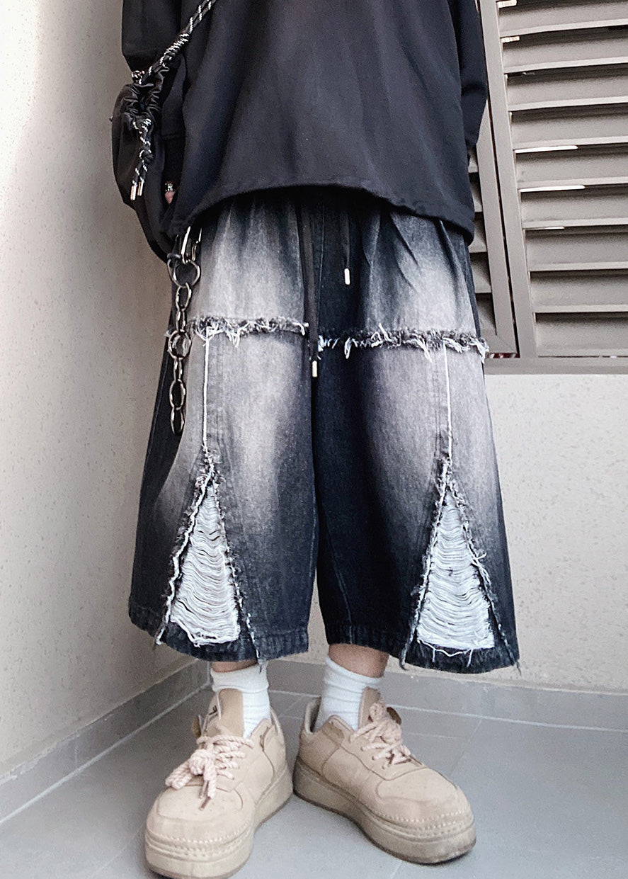 Original Elastic Men Oversized Design Black Summer Waist Shorts