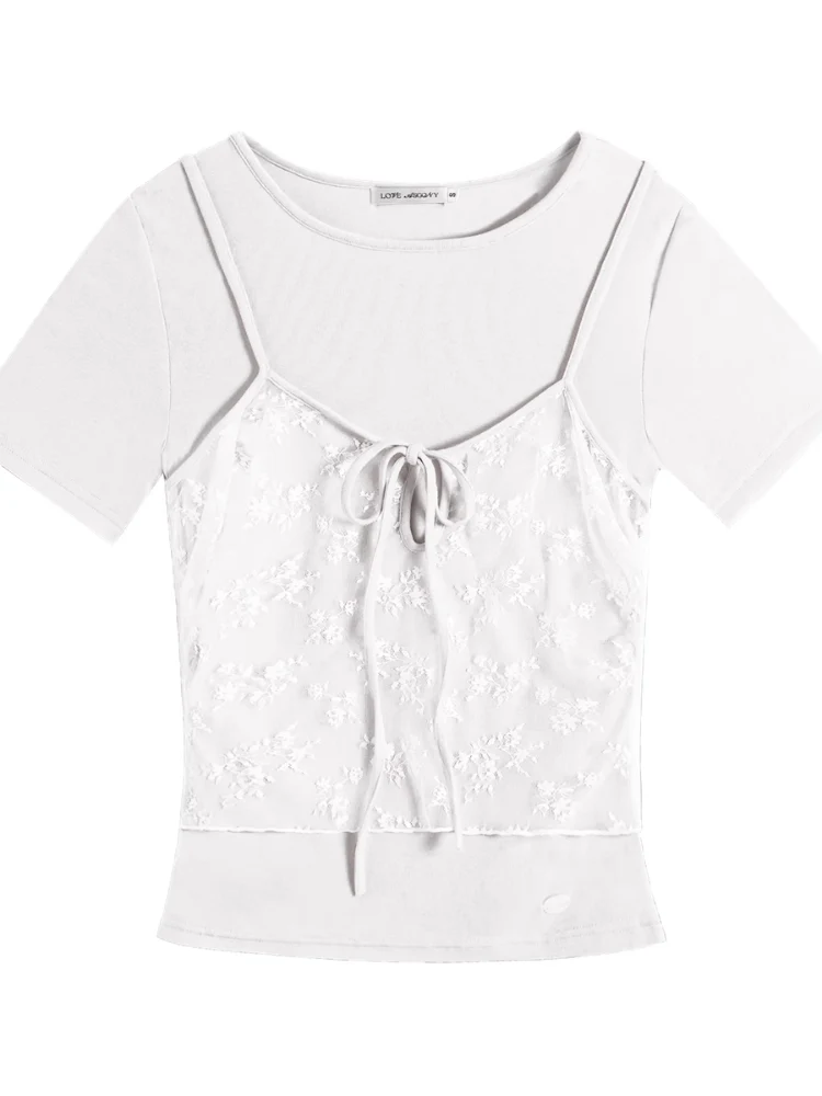 Lace Mesh Sling T-shirt