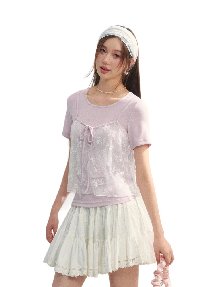 Lace Mesh Sling T-shirt