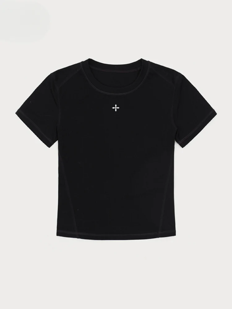 Cross Shaped Slim Fit T-shirt Base Shirt