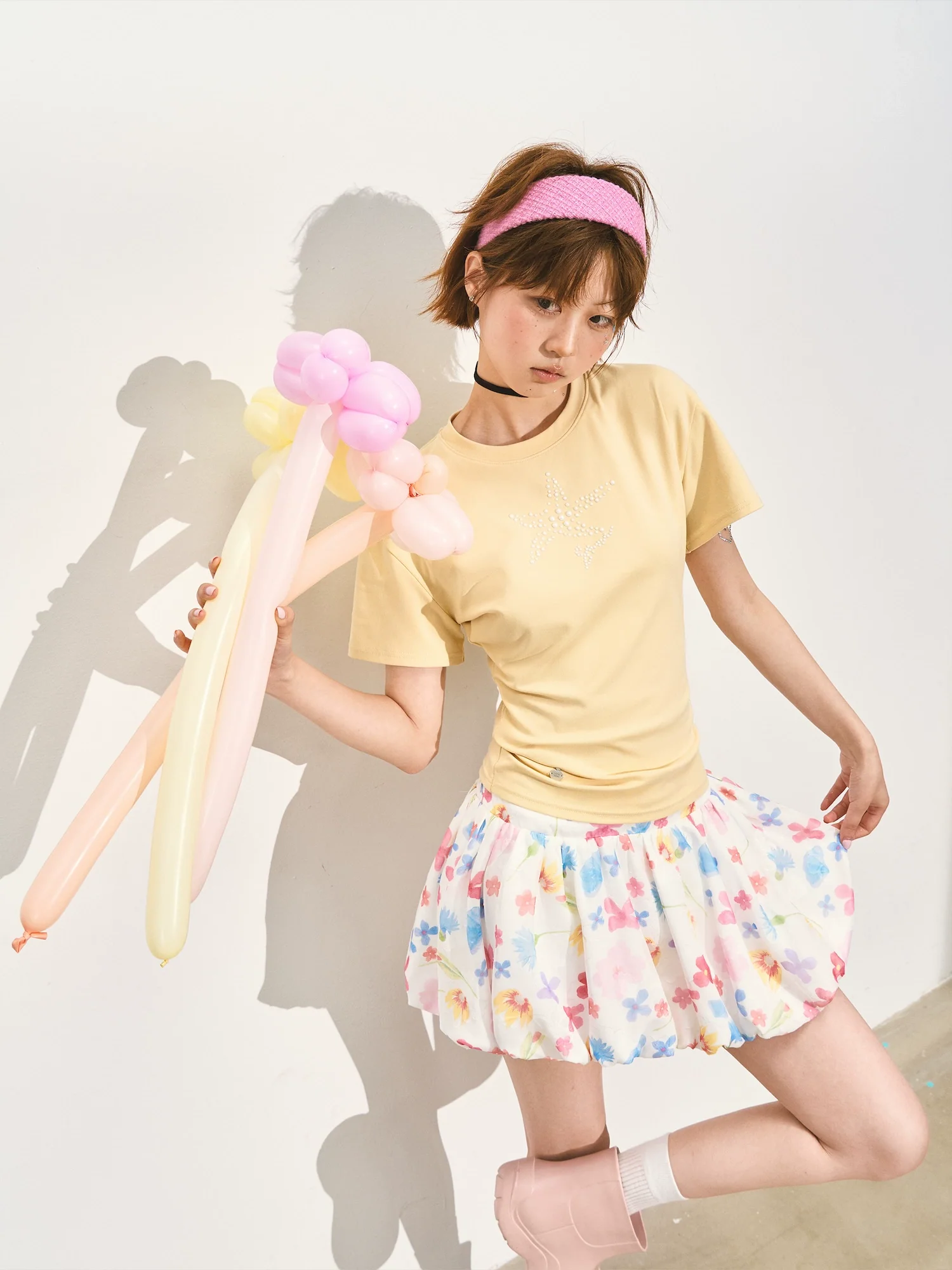 Slim-Fit Lazy Half-sleeve T-shirt