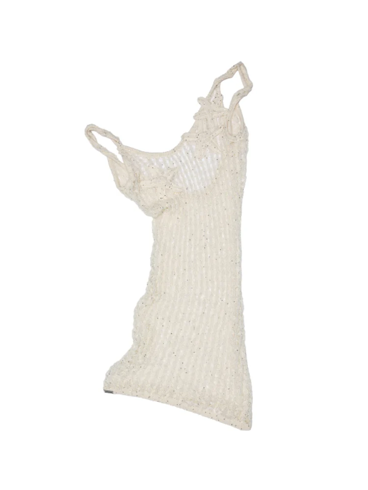Hand-Crocheted Starfish Strappy Knotted Vest
